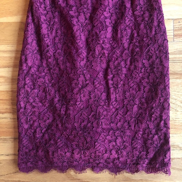 DIANE VON FURSTENBURG Zarita Burgundy Lace Dress - Picture 6 of 6